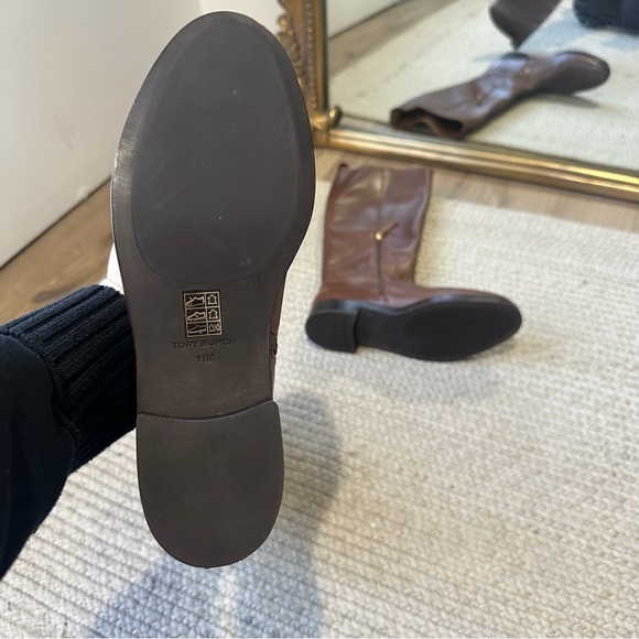 Tory Burch Riding Boots Leather Knee High Palissandro Brown Women's 11 - Picture 7 of 7